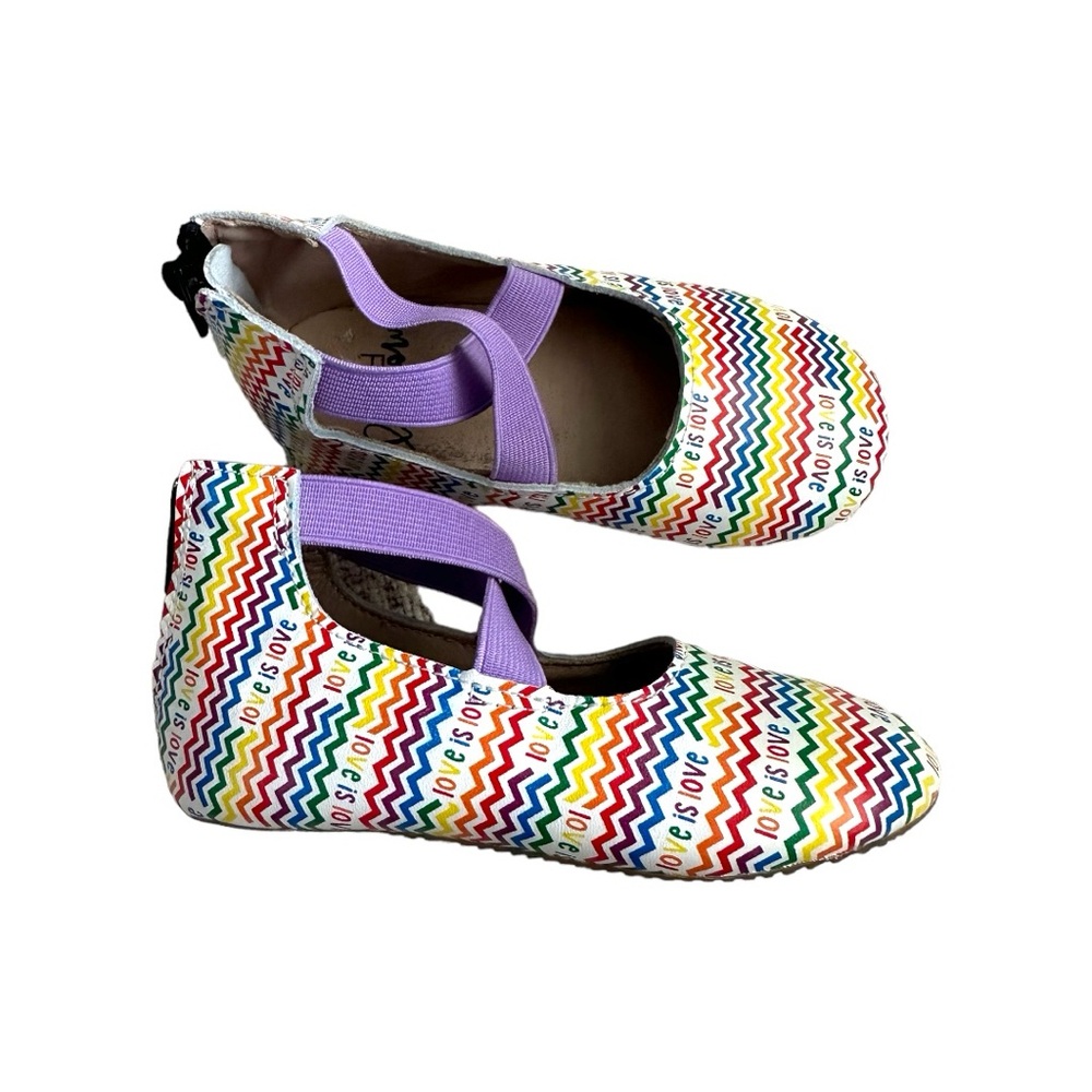 Monkey Feet Pride Love Is Love Ballet Flats | 2-3Y